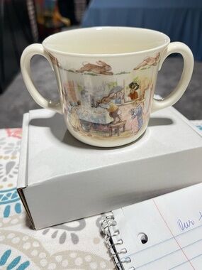 Royal Doulton Bunnykins Cream Bunny Storybook Two-Handled Mug